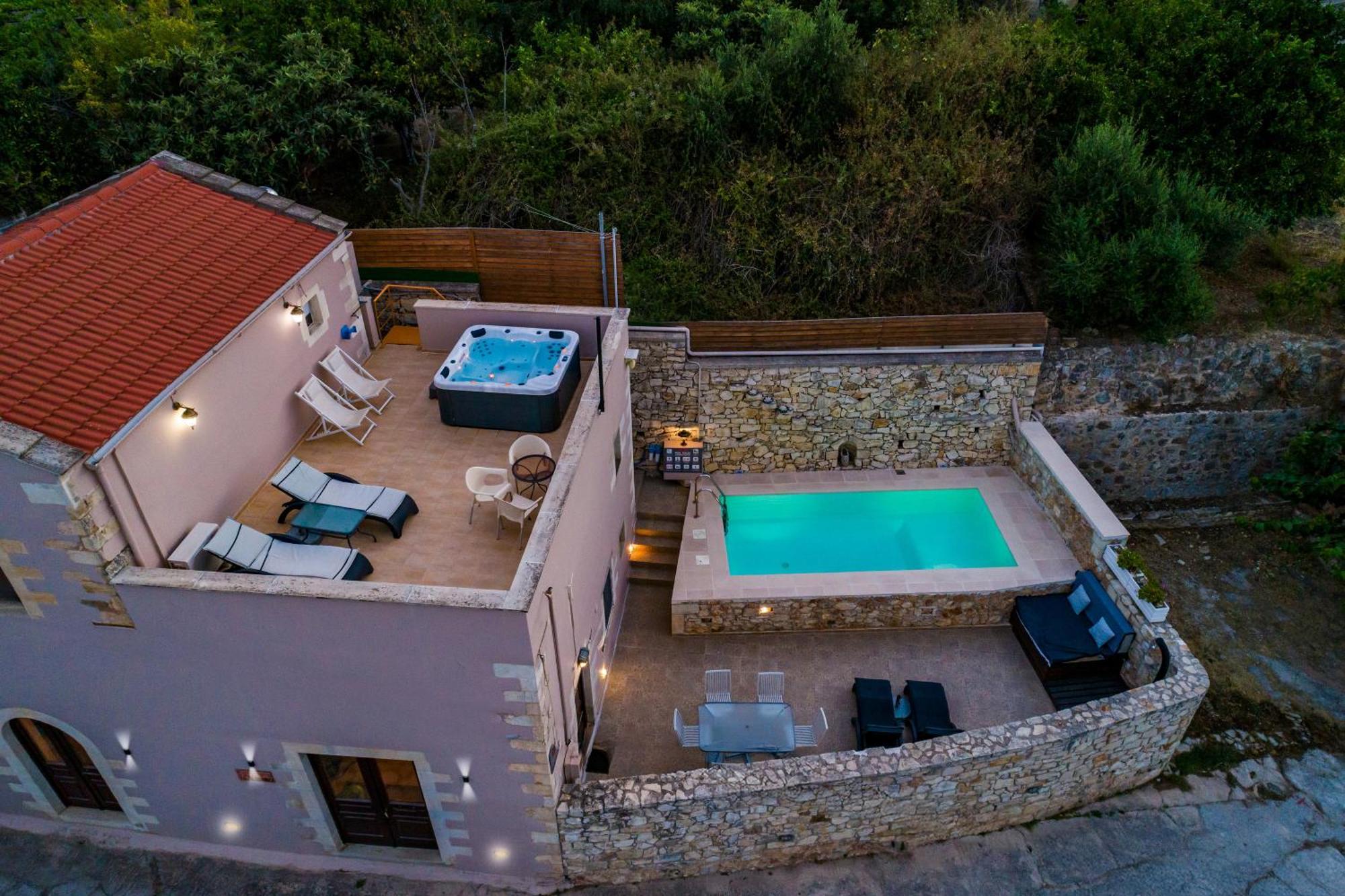 Olga'S Filoxenia - Villa Aladanos-Private Pool And Heated Jacuzzi Makhairoí Exteriér fotografie