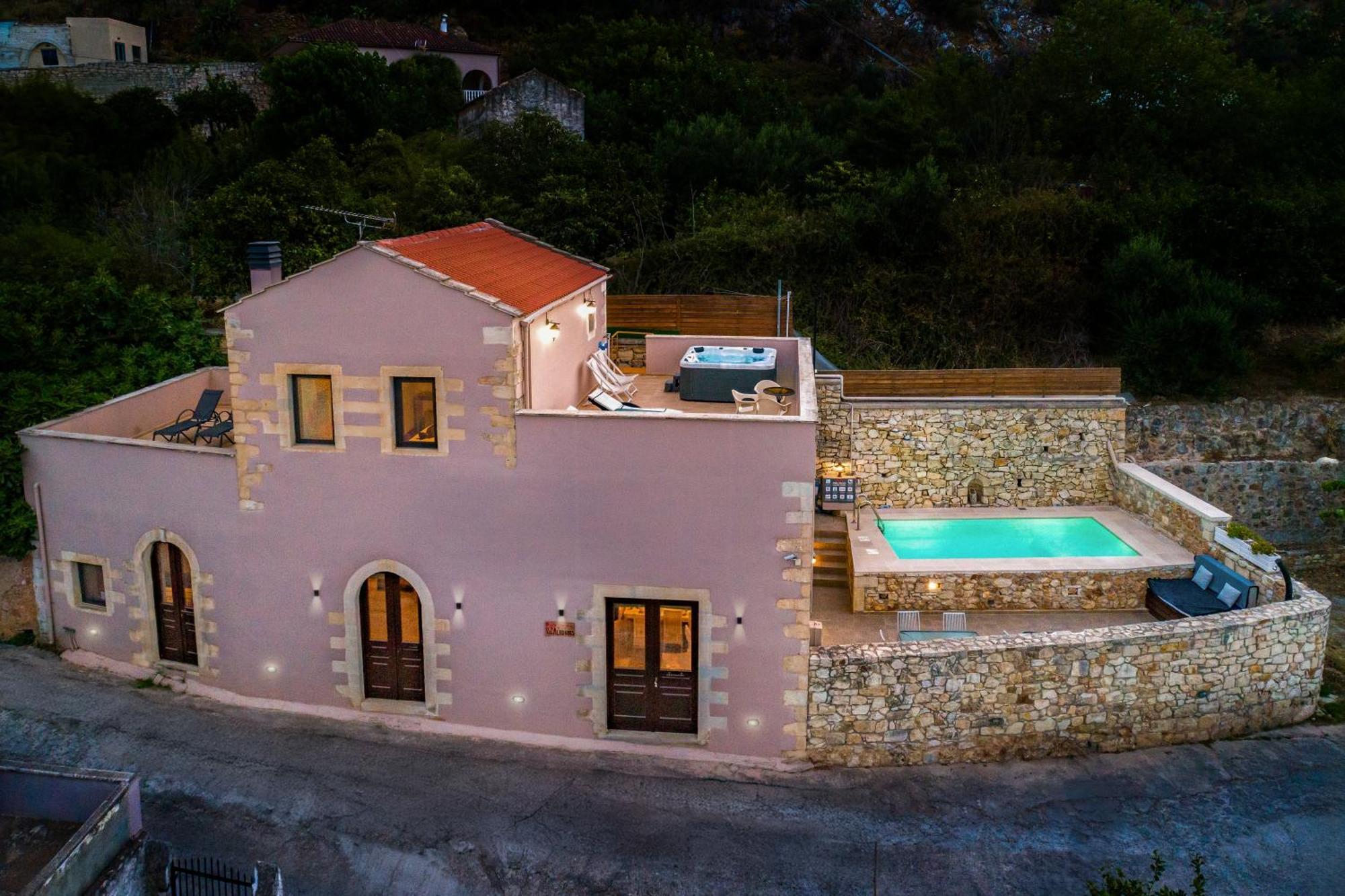 Olga'S Filoxenia - Villa Aladanos-Private Pool And Heated Jacuzzi Makhairoí Exteriér fotografie