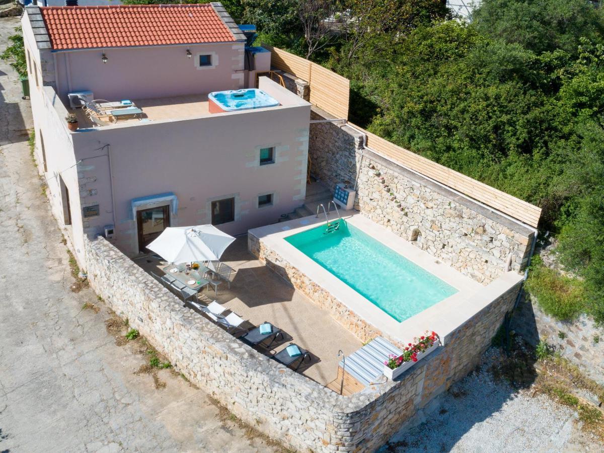 Olga'S Filoxenia - Villa Aladanos-Private Pool And Heated Jacuzzi Makhairoí Exteriér fotografie