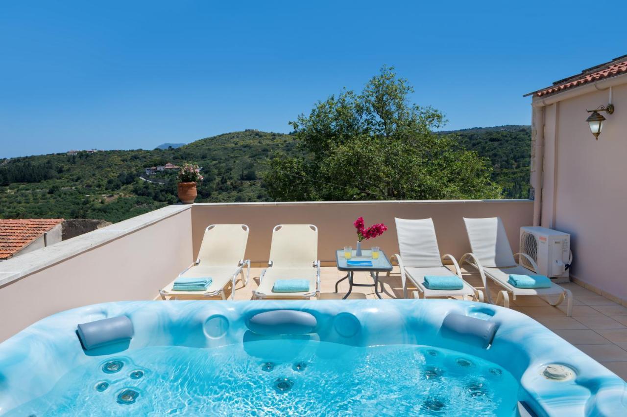 Olga'S Filoxenia - Villa Aladanos-Private Pool And Heated Jacuzzi Makhairoí Exteriér fotografie